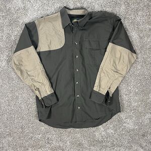 Vintage Cabelas Patchwork Outdoor Hunting Button Up Gorp Homestead Cottage Shirt